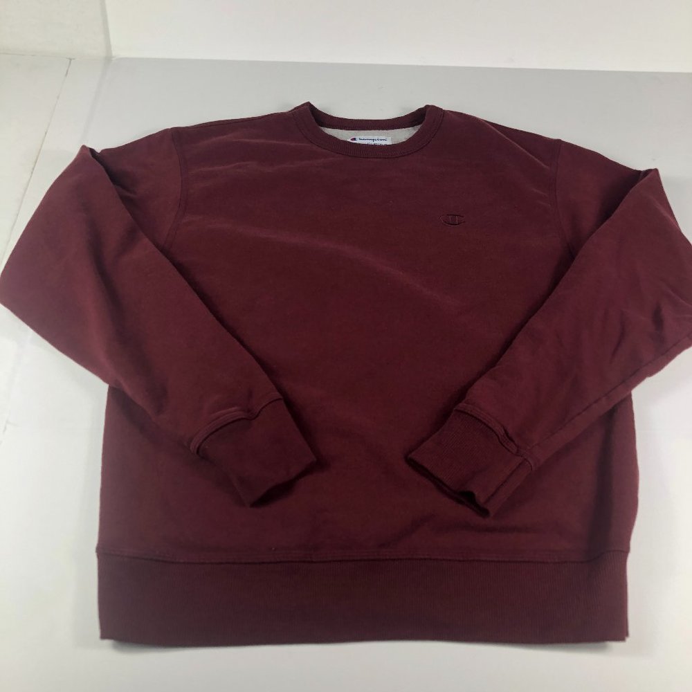 Y2K Champion Sweatshirt Adult Medium Red Tonal Faded Essential Crewneck